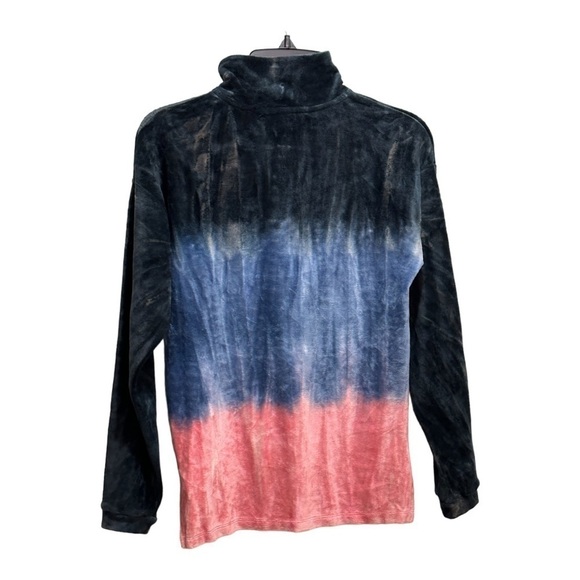 FRESHMAN Dipped Velour Quarter Zip Long Sleeve Pullover Shirt Size 7 - Picture 2 of 5